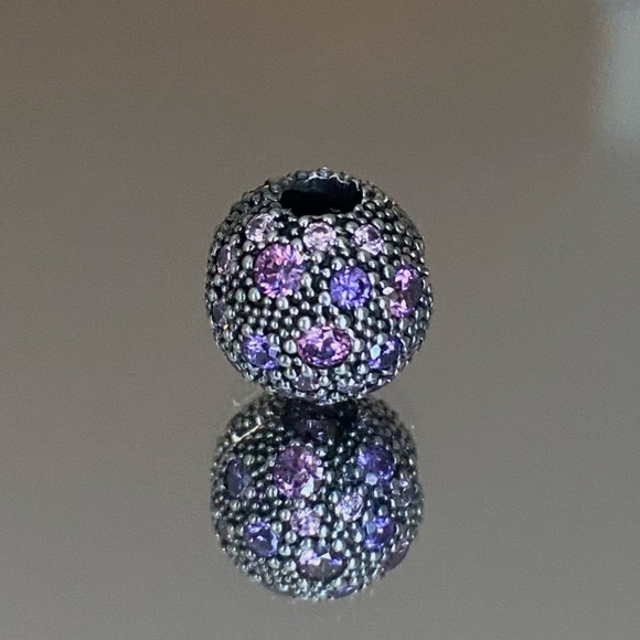 Pandora Jewelry - PANDORA Fancy Purple Cosmic Stars Clip Necklace
